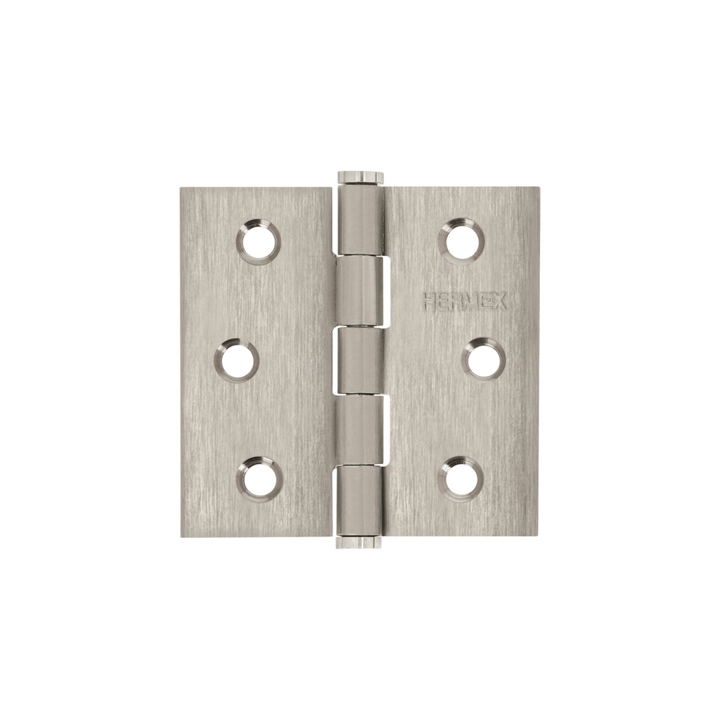 BC-254P Bisagra cuadrada 2-1/2" acero inox, cabeza plana, Truper Hermex