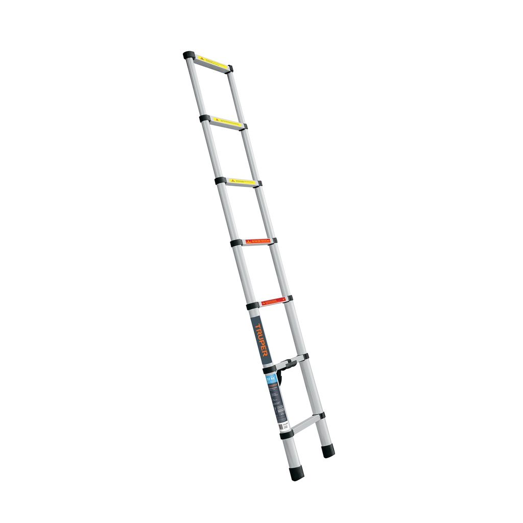 Escalera telescópica, 7 peldaños, tipo II, capacidad 102kg, Truper