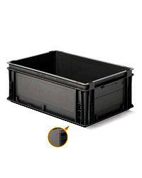 Contenedor negro - Serie Athena | 60x40x22cm M/C P/C F/C Capacidad de carga 40KG, Storage Compat