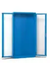 Armario Metalico AZUL | 1023x555x2000 vacio Puerta Policarbonato, Storage Compat