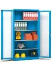 Armario Metalico AZUL | 4 planos puertas transparentes 1023x555x2000h, Storage Compat