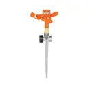 Aspersor metalico 2 vias y estaca metalica de 11", Truper