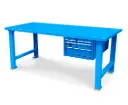 Banco de trabajo work  AZUL | 2000x800 mm 3 caj, Storage Compat