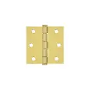 Bisagra cuadrada 2-1/2", acero latonado, plana, Hermex