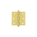 Bisagra cuadrada 2-1/2", acero latonado, redonda, Hermex