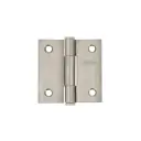 Bisagra cuadrada 2", acero cromo mate, plana, Hermex
