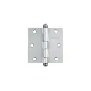 Bisagra cuadrada 3", acero cromo mate, redonda, Hermex