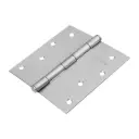 Bisagra cuadrada 4", acero cromo mate, plana, Hermex Basic