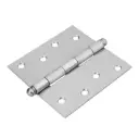 Bisagra cuadrada 4", acero cromo mate, redonda, Hermex