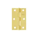 Bisagra rectangular 2-1/2", acero latonado, Hermex