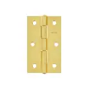 Bisagra rectangular 3-1/2", acero latonado, Hermex