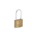 Candado de latón 30 mm arco largo, en blíster, Hermex Basic