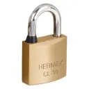 Candado de latón 30 mm arco normal, en blíster, Hermex