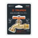 Caño para jardin, de laton 1/2", 140g, en blister, Truper