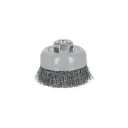 Carda de copa, alambre ondulado fino, 3", Multi rosca, Truper