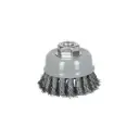 Carda de copa, alambre trenzado fino, 3", Multi rosca, Truper