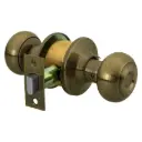 CEPO-22E Cerradura pomo, latón antiguo, oval, entrada