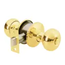 CEPO-12B Cerradura pomo, latón brillante, oval, baño