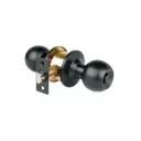 Cerradura pomo, negro, esfera, recámara, Truper Hermex