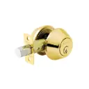 CERO-12P Cerrojo latón brillante, llave-llave, Hermex Basic