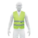 Chaleco de seguridad verde con cintas de alta visibilidad