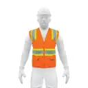 Chaleco de seguridad naranja max visibilidad y 6 bolsas