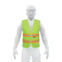 Chaleco de seguridad verde alta visibilidad con cierre