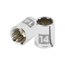 Dado poligonal encastre 1/4" de 14 mm, Truper