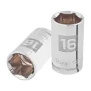 Dado hexagonal encastre 1/2" de 16 mm, Truper