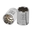 Dado poligonal encastre 1/2" de 22 mm, Truper