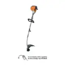 Desbrozadora a gasolina 30cc mango tipo "D", 17"corte, curva, Truper