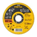 Disco para corte extrafino de metal, uso general, 4 1/2", diametro 1.6 mm, Pretul
