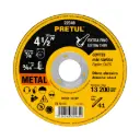 Disco para corte extrafino de metal, uso general, 4 1/2", diametro 1 mm, Pretul
