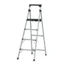 Escalera tubulares plegables con plataforma, 91kg, 4 peldaños, Truper