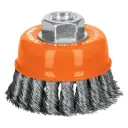 Escobilla tipo copa alambre trenzado grueso, calibre 0.5 mm, 3", Truper