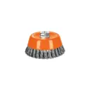 Escobilla tipo copa alambre trenzado grueso, calibre 0.5 mm, 5" M14, Truper