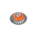 Escobilla tipo plato de alambre trenzado, calibre 0.35 mm, 4" M14, Truper
