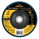 Disco flap 7" grano 40 centro 7/8", Pretul
