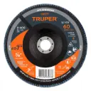 Disco flap 7" grano 60 centro 7/8", Truper