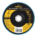 Disco flap 7" grano 80 centro 7/8", Pretul