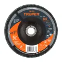 Disco flap 7" grano 80 centro 7/8", Truper