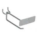 Gancho recto 4" con portaetiqueta para perfocel y ranurado