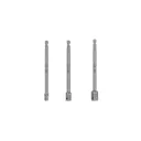 Juego de 3 adaptadores largos para dados de 1/4, 3/8 y 1/2" , Truper