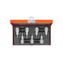 Juego de 7 dados de punta torx encastre 1/2", estuche metálico