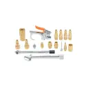 Juego de 17 accesorios neumaticos para limpiar, inflar y calibrar, Truper
