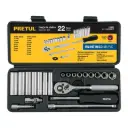Juego de 22 piezas en mm, E 1/4", Pretul
