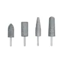 Juego de 4 piedras montadas zanco 1/4", acero inoxidable, Truper