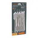 Juego de 6 mechas planas para madera, Truper