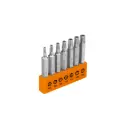 Juego de 7 puntas torx combinadas c/seguro largo 2", Expert