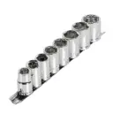 Juego de 8 dados hexagonales encastre 1/2" mm, Pretul